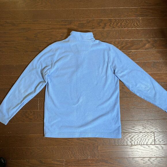 DANIEL CREMIEUX LIGHT BLUE POLARTEC FLEECE 1/4 ZIP, Sz Med - Picture 7 of 9